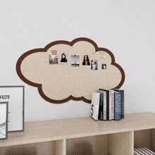 1 件云形免钻孔墙面展示板，多功能墙贴相框学校用品，返校