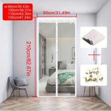 Magnetic Mosquito Net Curtain - No Hole Self-Adhesive Door Curtain, Universal For Kitchen Bedroom, Summer Magnetic Mesh Screen, Breathable Invisible Curtain, Washable Retractable Divider, Home Mosquito Repellent