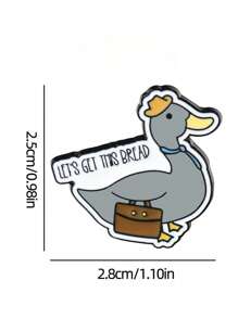 LET'S GET THIS BREAD Enamel Brooch Fashion Duck Decorative Brooches Ornaments Lapel Bag Badges Jewelry Gifts 2025 New Style Backpack For School