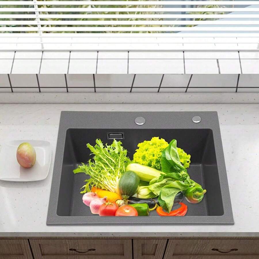 YUNRUX Kitchen Sinks - Grey - View 1