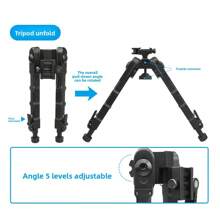 1 pieza Estabilizador de aleación de aluminio para caza al aire libre, adecuado para apuntar V9 con soporte telescópico, montaje QD de 20-21mm para bípode de caza
