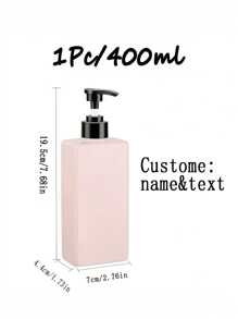 Custome Dispenser Bottles, 400ml Refillable Shampoo And Conditioner Dispenser Bottles, Custome Refillable Shampoo, Conditioner And Body Wash Bottles, Home Bathroom Decor Summer, For Shampoo Conditioner Body Wash Empty Plastic Refillable Containers For Shower