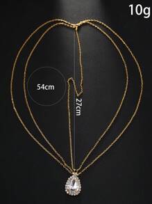 1pc Multi-Layer Water Drop Bride Wedding Hair Chain, Rhinestone Hair Jewelry, Sexy Headdress, Hair Accessories, Hair Jewelry, Head Pieces Jewelry