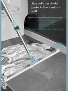 1 قطعة مكنسة سيليكون سحرية سميكة تناسب بشكل محكم، لكلا الاستخدام الجاف والرطب، مكشطة أرضية مريلة سيليكون قابلة للسحب، ممسحة أرضية حمام، ممسحة نوافذ، ممسحة مياه، مناسبة للأرضيات والزجاج والبلاط والنوافذ، إزالة بقع المياه والغبار وفرو الحيوانات الأليفة، مواد ولوازم التنظيف