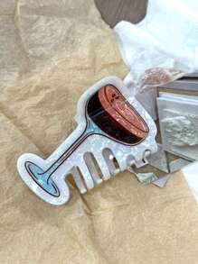 1pc Olive, Coffee, Cocktail, Orange Soda Shaped Hair Claw Clip, New Design, Suitable For Bun Hairstyle Decoration, Holiday Gift Fall Winter Hair Clip Hair Accessories For Women For Vacation Outfits Woman Elegant Hair Clutch