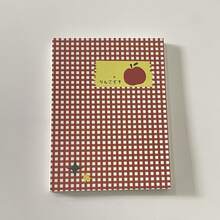 1pc Cute Tomato Grid Notebook, Easy To Carry Mini Blank Notebook, Suitable For Diary, Drawing, And Bookkeeping, School Supplies,Back To School - Multicolor - View 5