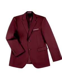 Chaqueta de traje para hombre, ropa de hombre de dos botones, elegante, de corte slim, de solapa única, blazer de fiesta para hombre, ropa formal de negocios para hombre, traje de boda, talla XS-3XL, ropa de vacaciones para hombre, regalo del Día de San Valentín para hombres - Burdeos - Ver 5