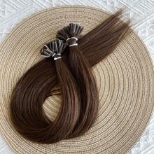 Real Natural Fusion U Tip Hair Extensions 50pcs/30g/Pack Lightweight Pre-Bonded Nail U Tip Hair 12 16 Inch For Women