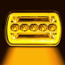 1/2PCS Rectangle H6054 LED Headlights 7x6 Headlamp Hi/Low Sealed Beam H4 9003 Plug 6054 H5054 Compatible With S10 Blazer Express Van/Wrang Ler YJ XJ Cherokee Truck Van - 1 Pcs - View 11