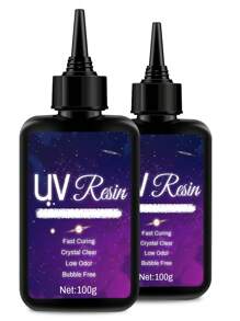 Clear UV Resin Kit - 100g/200g/300g Sizes, High-Gloss Epoxy For Jewelry Making, Casting & Coating, DIY Crafts & Art Supplies, Resin, Crafts