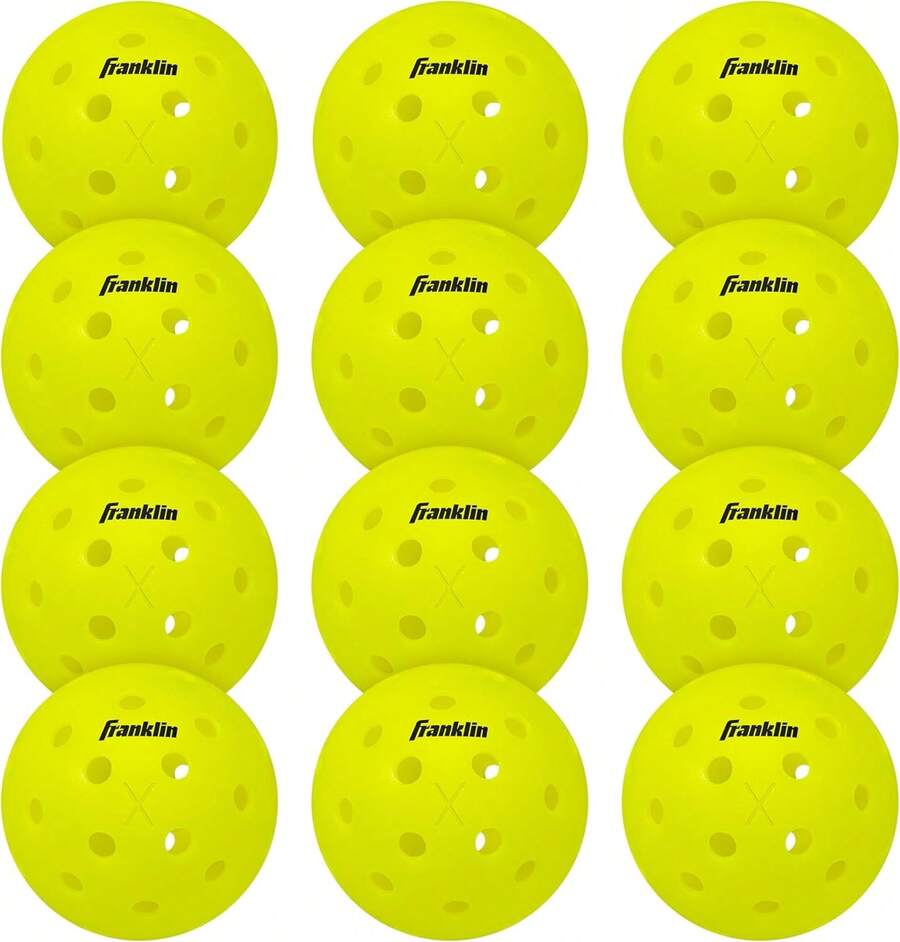 Pelotas de pickleball Franklin Sports X-40 para exteriores - Pelota oficial de pickleball de EE. UU., APP Tour + US Open - Tamaño reglamentario - Multi - Ver 1