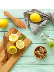 1 pièce Presse-citron manuel, presse-agrumes en bois massif, outil de pressage des agrumes en hêtre pour la cuisine et la cuisson