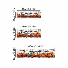 1pc Halloween Themed Faucet Mat - Ghost And Pumpkin Pattern, Absorbent Polyester Drain Mat, Suitable For Kitchen And Bathroom Sink, Waterproof Slip-Resistant Surface Protection