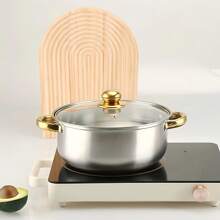 Un ensemble de 10 pièces de batterie de cuisine en acier inoxydable, comprenant des CASSEROLES en acier inoxydable de 16 cm / 18 cm / 20 cm / 22 cm / 24 cm, 5 CASSEROLES avec 5 couvercles en acier inoxydable, des CASSEROLES à soupe profondes à double poignée en métal, fabriqués en acier de haute qualité, disponibles en plusieurs couleurs, très adaptés pour la cuisine à la maison et en restaurant, convenant pour faire de la soupe, du hot-pot, des nouilles et des fruits de mer