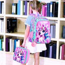 Set de 3 mochilas para niñas de 16", mochila escolar con lentejuelas y lonchera, mochilas escolares lindas con diseño de zorro para primaria y jardín de infantes - Mochila - Ver 9