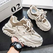 Women Plus Size Shoes Women's Shoes 2025 New Summer  All-In-One Mesh Surface Breathable Shoes Spring And Autumn Increase Leisure Sports Shoes - 米色 - 查看 7