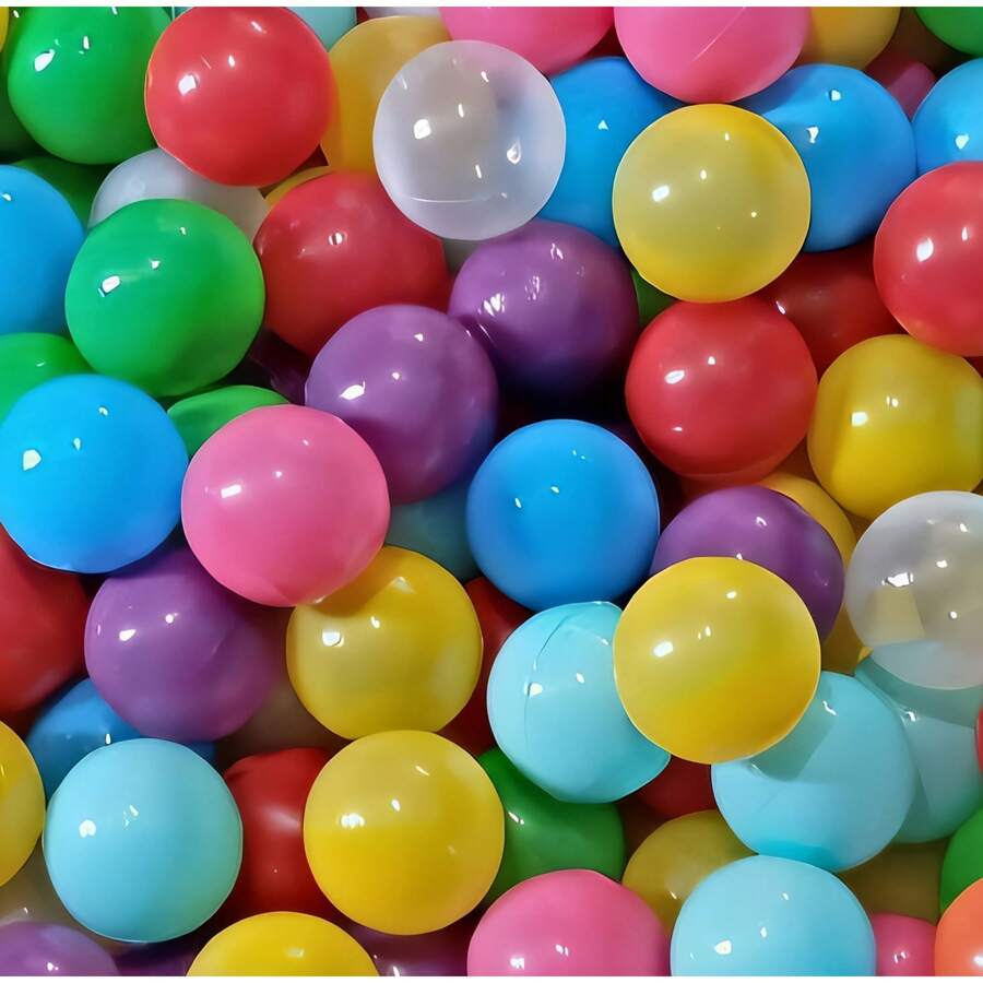 100Piezas De Pelotas De Piscina Para Niños De Corta Edad, Pelotas de Juguete De Plástico Resistentes A La Compresión Para Piscinas De Pelotas, Juguetes Acuáticos Para La Piscina Infantil, de 7cm  En diferentes colores Para Tiendas De Campaña De Juegos - Multicolor - Ver 1
