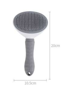 1pc Dog & Cat Brush, Flea Comb, Self-Cleaning Brush, Pet Deshedding Brush, Pet Grooming Brush, Pet Massage Brush, Deshedding Brush, Hair Removal Tool, Fur Remover Brush, Pet Cleaning Tool, Hair Collection Tool, Dog Brush, Cat Brush, Pet Deshedding Brush, Animal Accessory, Pet Supplies, Non-Slip Stainless Steel Dog Comb, Cat Accessory