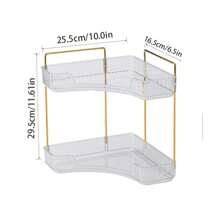 1 Pc 90° Corner Bathroom Countertop Organizer - Vanity Tray For Bathroom & Kitchen