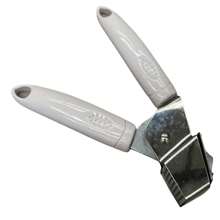 Premium Garlic Press Tool - Manual Crusher With Ergonomic Handle - Sleek White Design For Effortless Garlic Mincing