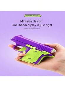 1911 3D gedruckte kleine Pistolen-Spielzeuge, geeignet als Spielzeug für Erwachsene, Stressabbau-Pistolen-Spielzeug für Erwachsene, geeignet zum Abbau von ADHS, Angst, bestes Weihnachtsgeschenk für Erwachsene