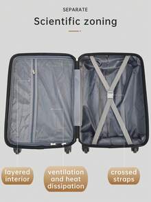 欧盟制造注册手提箱，ABS塑料硬壳行李箱，大容量，旅行，防水，加固，静音轮，安全锁