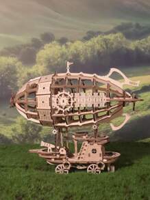 Puzzle drewniane 3D, zestawy modeli sterowców dla dorosłych, zestaw do budowy modeli, łamigłówka dla dorosłych do budowy rękodzieła mechanicznego