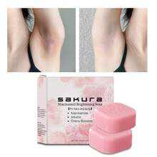 Jabón exfoliante de Sakura con niacinamida para iluminar, apto para rostro y Body - sin alcohol, rico en glicerina, con fragancia a flores de cerezo, limpieza profunda, apto para todo tipo de piel, jabón iluminador | Fragancia floral | Jabón con niacinamida - Personas de 14 años o más - Ver 2