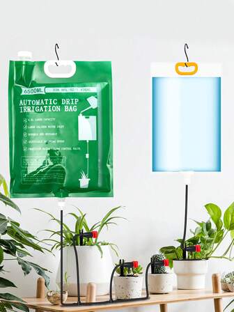 [ Daily Comfort ] Adjustable Automatic Plant Watering Drip Bag, 1.72 Gallons/118.35 Ounce - Reusable, Transparent/Opaque Options, Perfect For Indoor And Outdoor Potted Plants, Balconies, And Gardens - Easy To Travel, Maintenance Free Irrigation System, Plant Self Watering Device