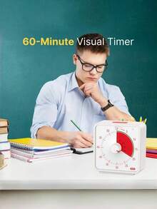 60分钟儿童视觉计时器，教室和厨房倒计时器，学习桌上计时器，带水果图案的儿童时间管理工具 - 彩色 - 查看 7