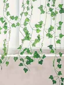 24/12/1 pieza 2,10 m Hiedra artificial falsa, guirnalda de hiedra, hojas verdes, enredaderas, plantas colgantes falsas de seda, hojas verdes estéticas para decoración de dormitorio, boda, fiesta, jardín, pared, habitación, regalos, cumpleaños, graduación