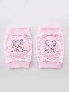 2 件婴儿爬行和行走虎纹护膝，适合幼儿的薄型护膝，婴幼儿防滑护膝，轻便夏季护肘 - 粉色 - 查看 18