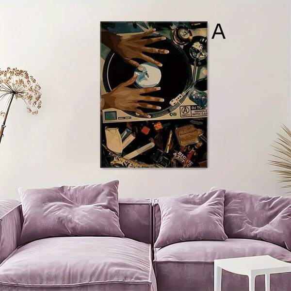 1pc/3pcs Set Mural Set Fashion African American Decoration Fashion Abstract Black Canvas Posters High Quality Picture Aesthetic Wall Arts, Modern Popular Decorative Styles