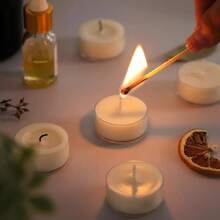 12/108 件白色/红色茶蜡烛，燃烧时间 4 小时，大豆蜡，预蜡且无烟 - 非常适合圣诞节、万圣节、生日、情人节、母亲节和父亲节礼物，精美礼品包装，礼品蜡烛 | 多功能礼品选择 | 单芯蜡烛 | 生日派对，冥想瑜伽 - 白色 - 查看 9