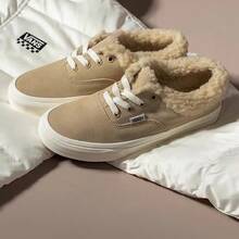 Vans Authentic 羊羔绒保暖低帮休闲运动鞋，男女通用 - 卡其色 - 查看 5