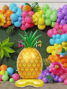 1/2/5pcs Oversized Stand-Up Pineapple Balloon, Summer Fruit Party, Suitable For Summer Wedding, Birthday, Hawaiian Theme Party, Beach Birthday Decor