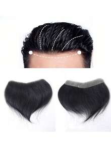 Men's Full Toupee -Natural Black Natural Hairline, Invisible & Breathable Human Hair Wig For All Skin Tones - Natural Black - View 3