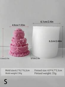 1 Stück Mini 3D Blumen geprägte Kuchenform/handgemachte Seifenform, für Valentinstag | Geburtstags Party romantische Heim-/Partydekoration