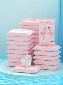 100片/套湿巾 - 10包（每包10片，不是10包）不含酒精的便携式一次性清洁湿巾，适用于厨房、去污、家居清洁、户外旅行、万圣节、圣诞节礼物