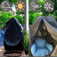 1pc Home Chair Cover Dustproof Hanging Chair Cover Waterproof Protective Cover Hanging Outdoor Swing Chair Hanging Chair Cover With Zipper Oxford Cloth Balcony Garden Lawn Chair Protective Cover Furniture Accessories 115x190cm Chair Cover Dustproof Hanging Chair Cover Waterproof Protective Cover