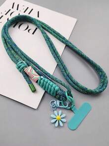 1 mặt dây chuyền hoa cúc cho điện thoại di động, dây đeo chéo dài bện có thể điều chỉnh cho thể thao ngoài trời, dành cho cả nam và nữ, có kèm kẹp - Nhiều màu - Xem 15