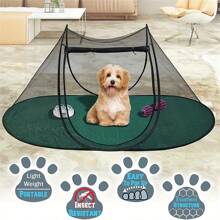 1 Piece Outdoor Cat Tent Portable Pet Fence Tent Indoor Playpen Portable Sports Tent Pop-Up Foldable Cat And Dog Cage Breathable Mesh With Zipper Suitable For Large, Medium And Small Pets Indoor And Outdoor Travel Camping