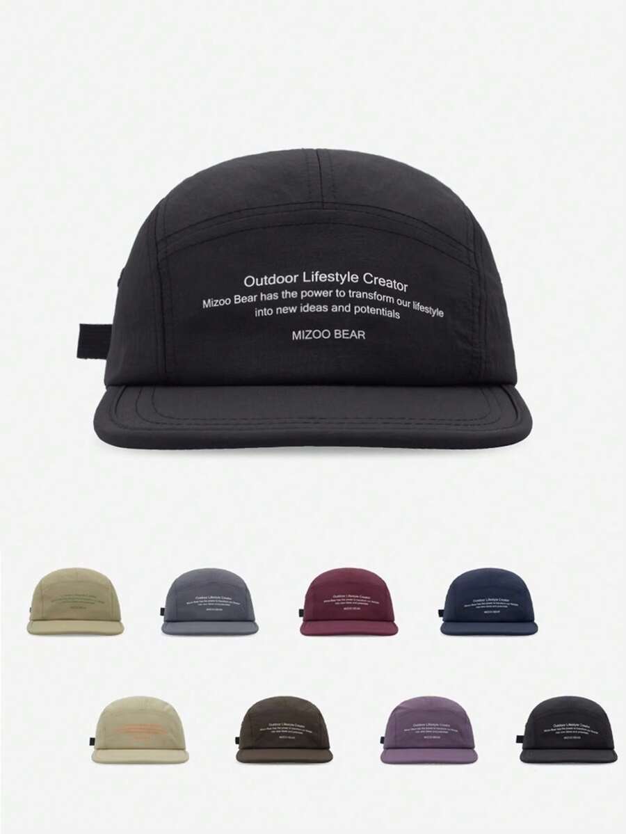 1pc Soft Crown Hip Hop Street Style Flat Brim Cap, Women Spring Summer Small Letter Fashion Versatile 5-Panel Hat, Minimalist Low Crown Adjustable Cap For Outdoor Skateboarding, Street Dance, Skater, Hippie Chicks - Multicolor - View 1