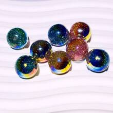 20/10 件全新爆款宇宙银河星空闪亮圆珠硅胶珠焦点珠 DIY 笔钥匙扣手机链饰品配件