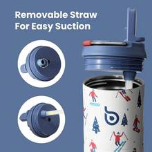New-88  Insulated Water Bottle 24oz  Straw Lid And Handle For Sports Travel Gym Stainls Steel Water Bottl Double-Wall Vacuum Metal Le Proof - - 學校 - 查看 4
