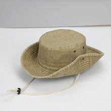 1 pièce Chapeau de seau protecteur contre le soleil pour homme, chapeau de cowboy à large bord anti-UV pour la randonnée et la pêche. Chapeau d'été adapté aux activités de plein air estivales comme la randonnée et la pêche