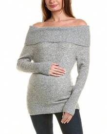 HATCH Maternity The Amber Sweater - Light Grey - View 1
