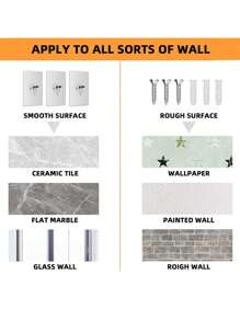 1/2 件白色亚克力调味品架收纳架，适用于厨房墙壁，调味品架收纳架，壁挂式调味品架