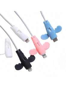 3pc Data Cable Protection Case Set – Silicone Soft And Comfortable Cable Protectors For Mobile Phone And Laptop Charging Cables – Durable And Flexible Material To Prevent Damage, Tangles, And Wear – Ideal For Protecting Chargers, Data Cables, And Wires – DAY Design For Stylish And Effective Cable Organization – Essential Accessory To Keep Your Cables Safe And Neat. Charger Accessories, Phone Accessories