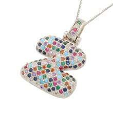 1pc A-Z Bubble Letter Fashion Gold Necklace, Suitable For Men And Women Everyday Wear